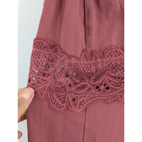 Free People Coral Rose Bodyconn Mini Dress Lace Cutout Adjustable Straps Sz S - Picture 5 of 9